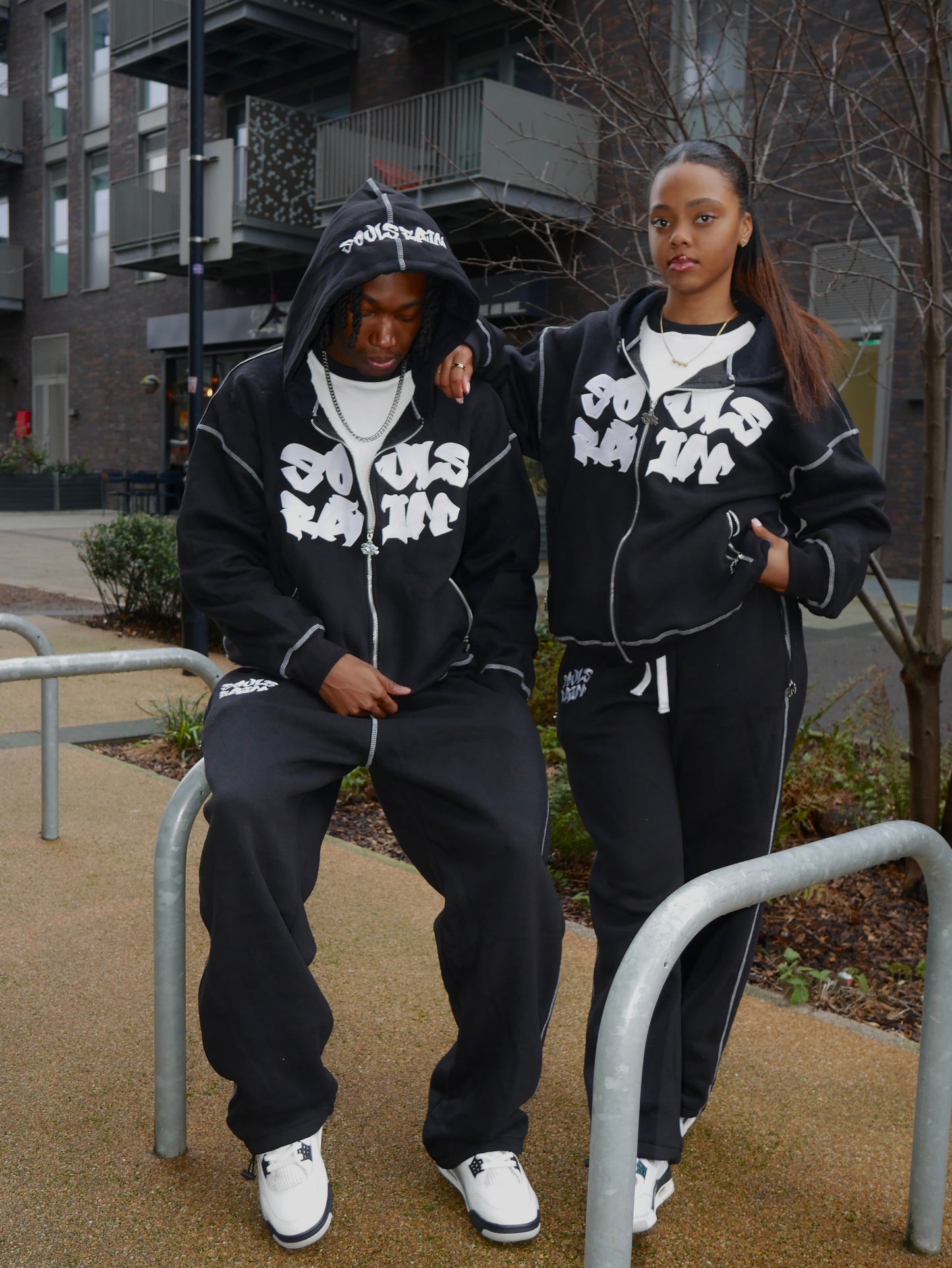 BLACKOUT TRACKSUIT SET