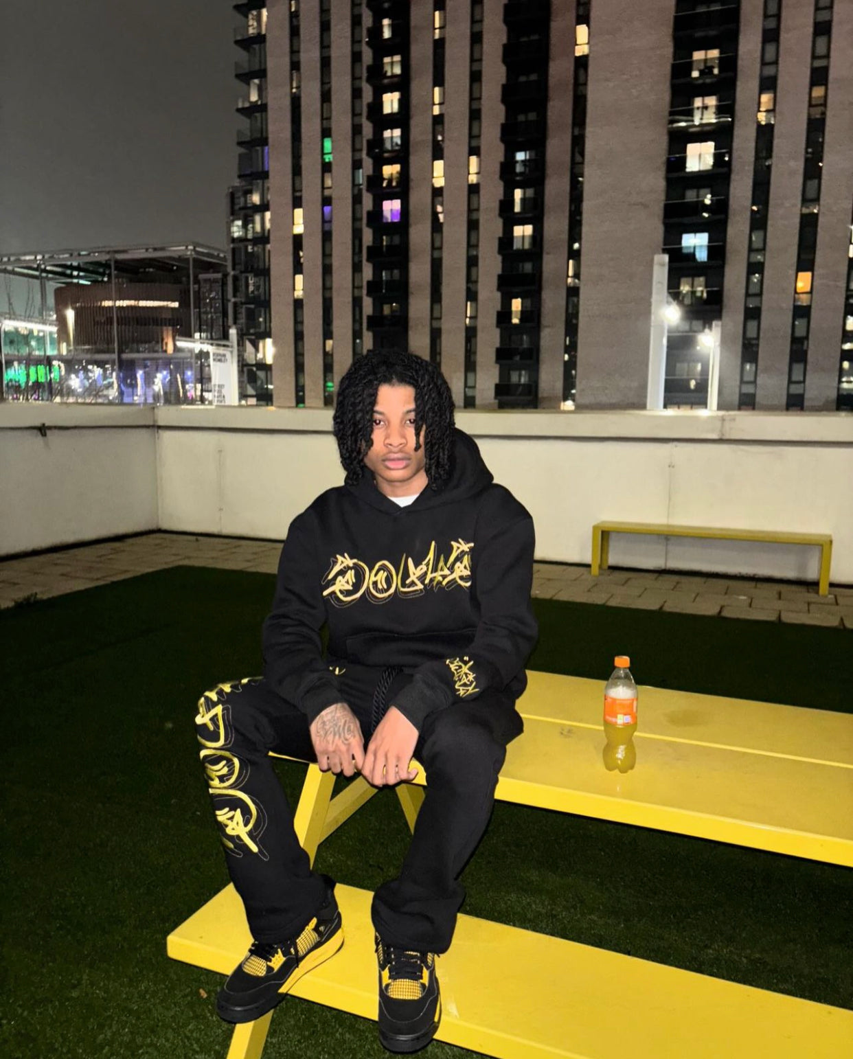 Black Y/B Tracksuit Set