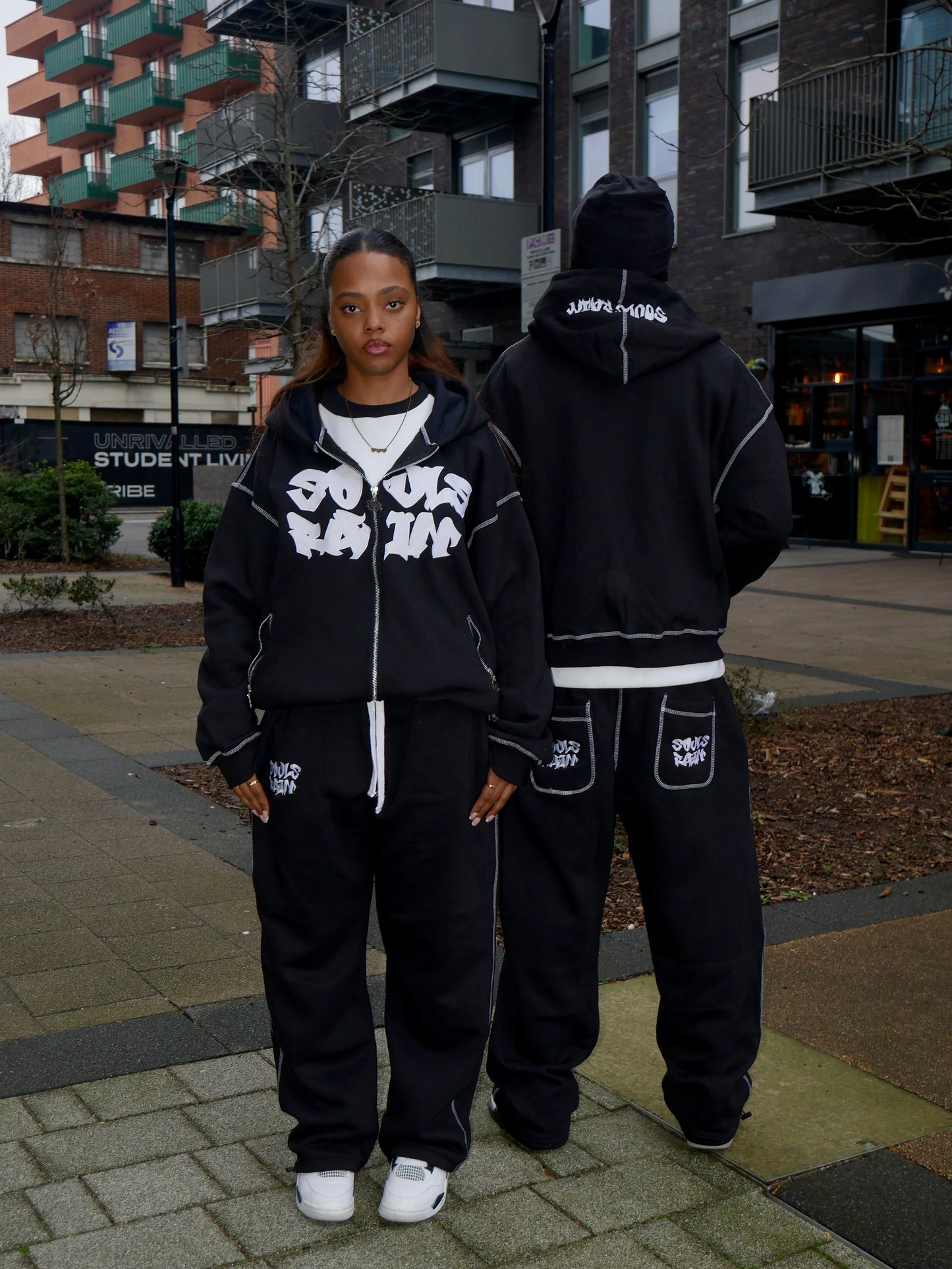 BLACKOUT TRACKSUIT SET