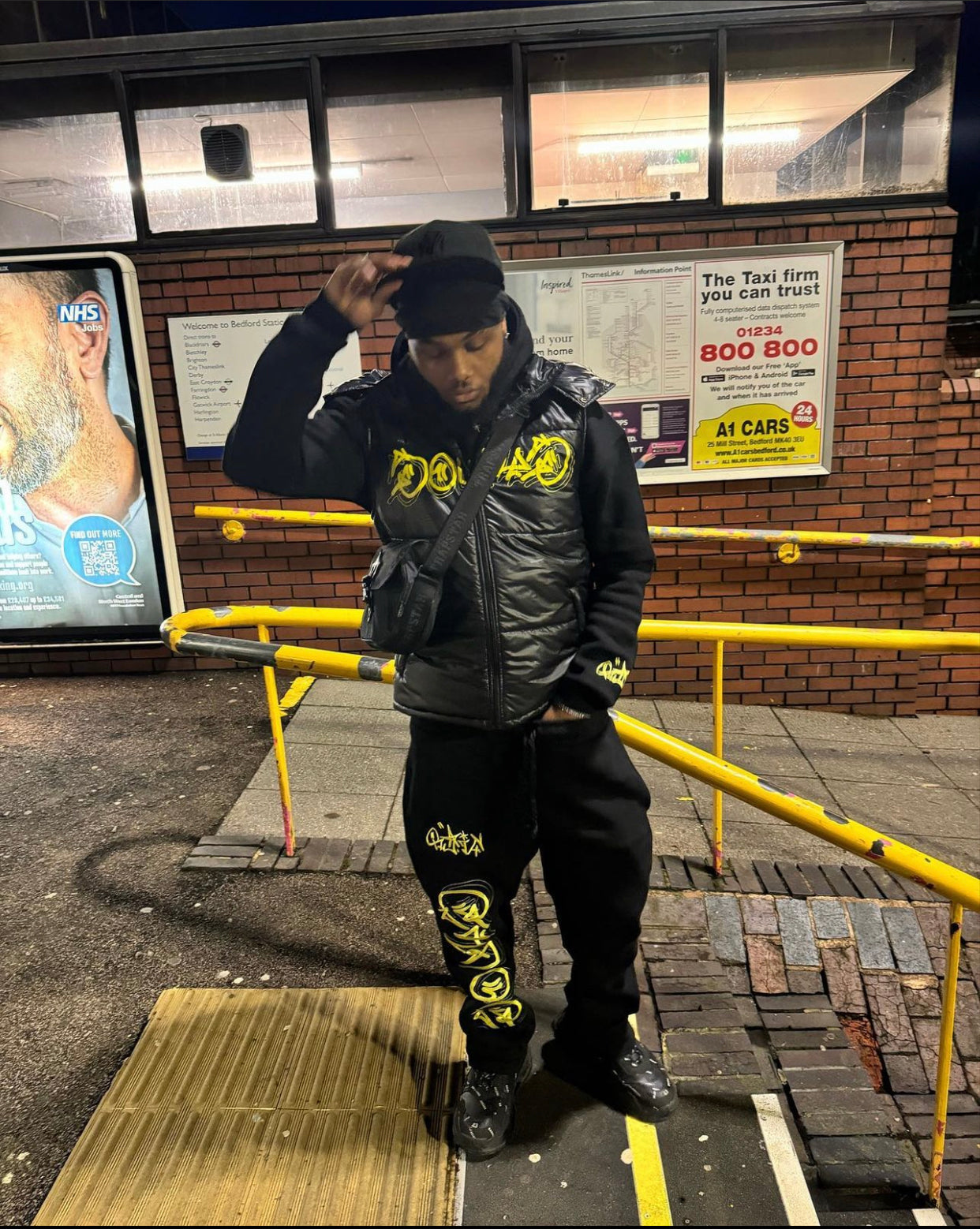 Black Y/B Tracksuit Set