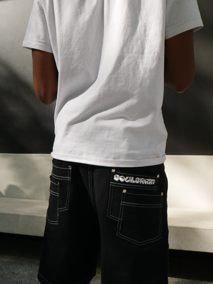 Black Denim Shorts